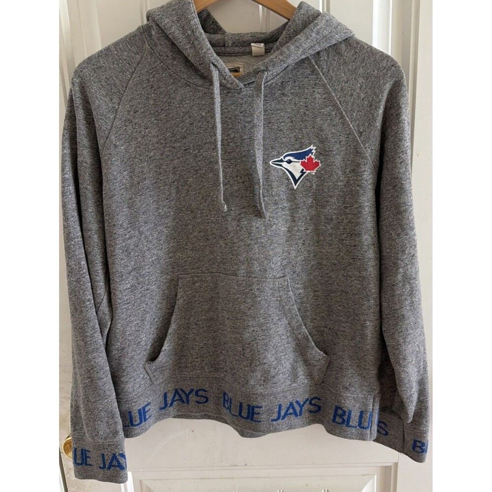 Toronto Blue Jays Hoodie Women’s Size S Gray Pullover Sweatshirt Tailgate